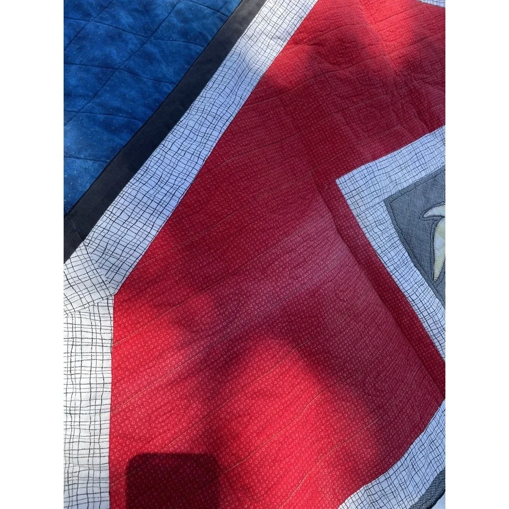 Vintage Handmade Farm Animal Quilt Lap/Throw Picnic Blanket 58